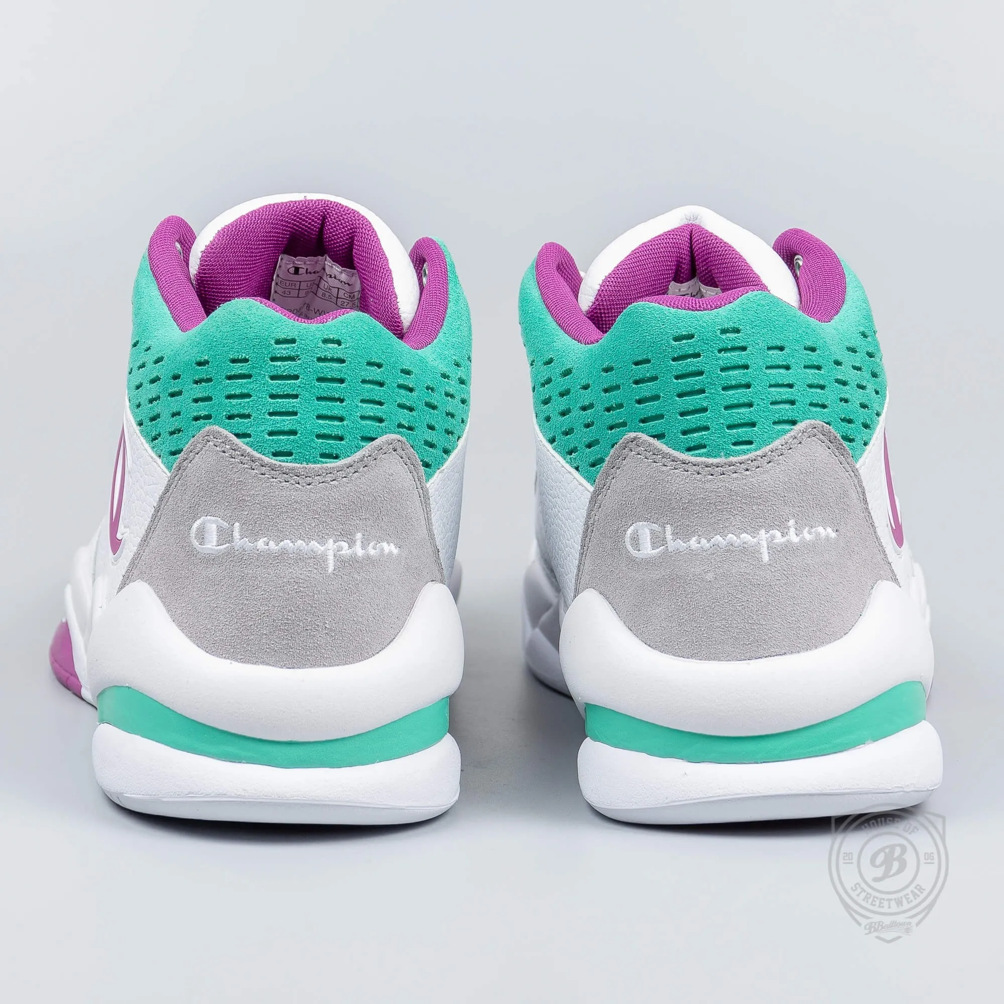 Champion Mid Cut Shoe Zone Mid Wht/Grn/Wht/Vol