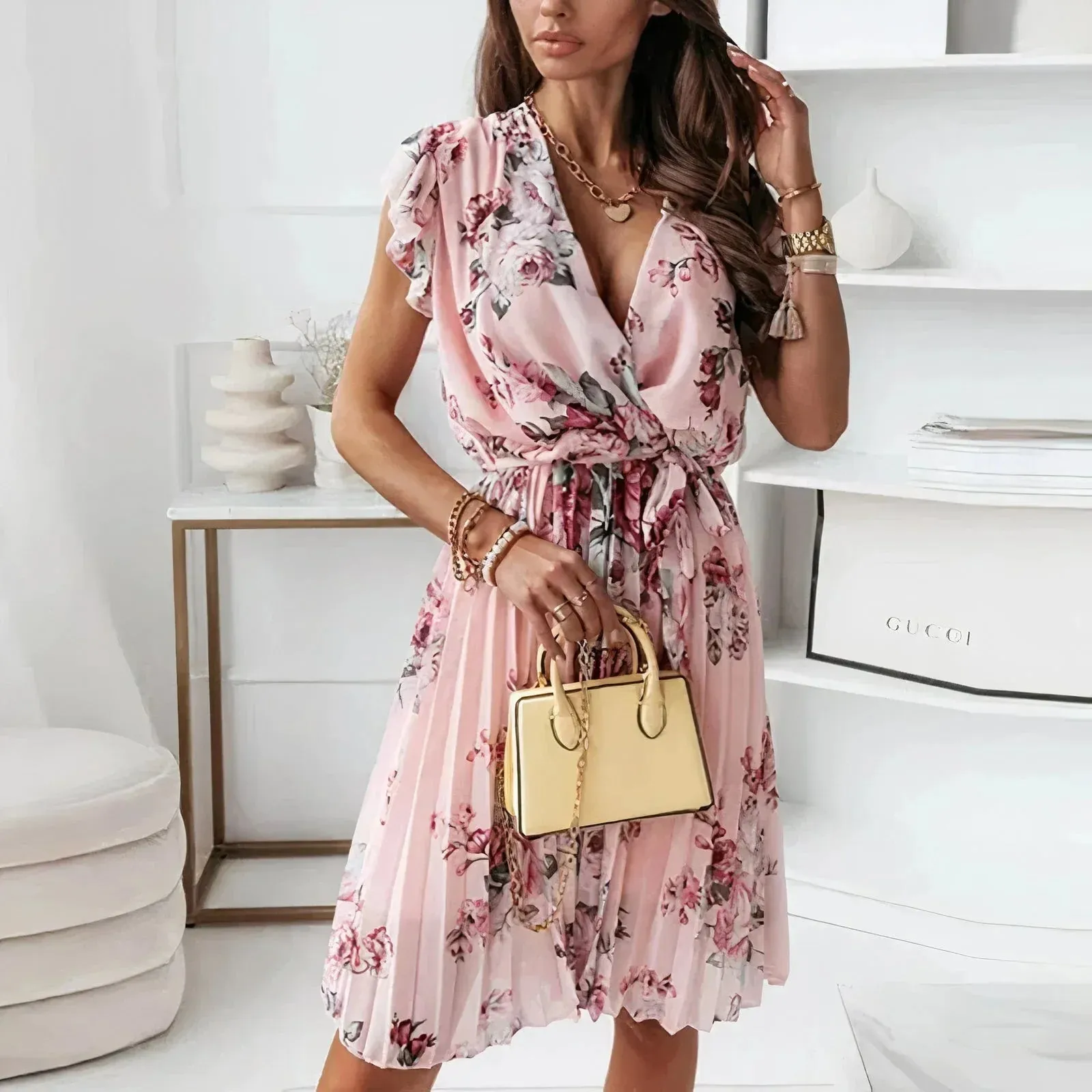 Chic Floral Wrap Dress for Every Occasion