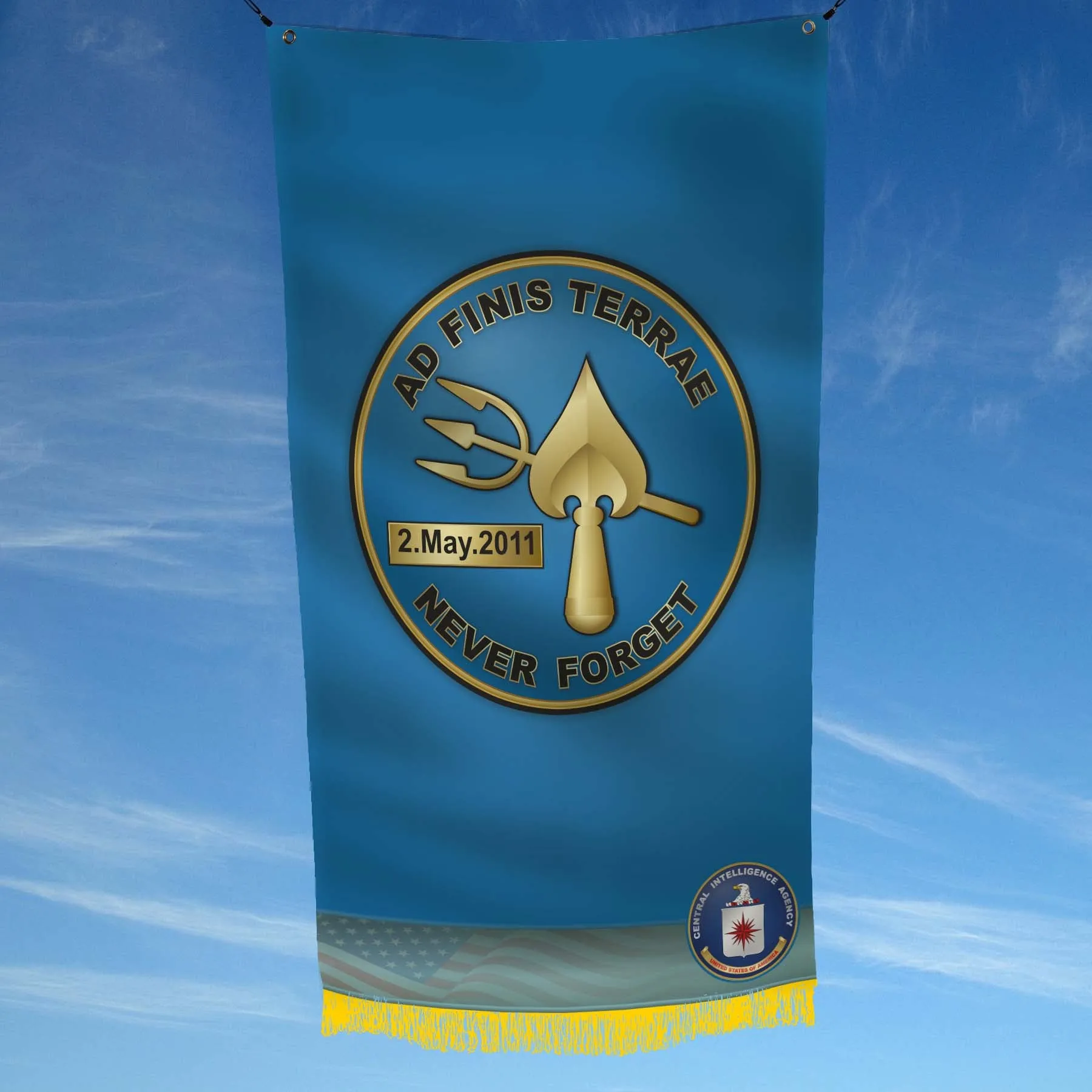 CIA SOG Special Operations Group Seal Team Six Neptune Spear UBL Tie Flag Banner