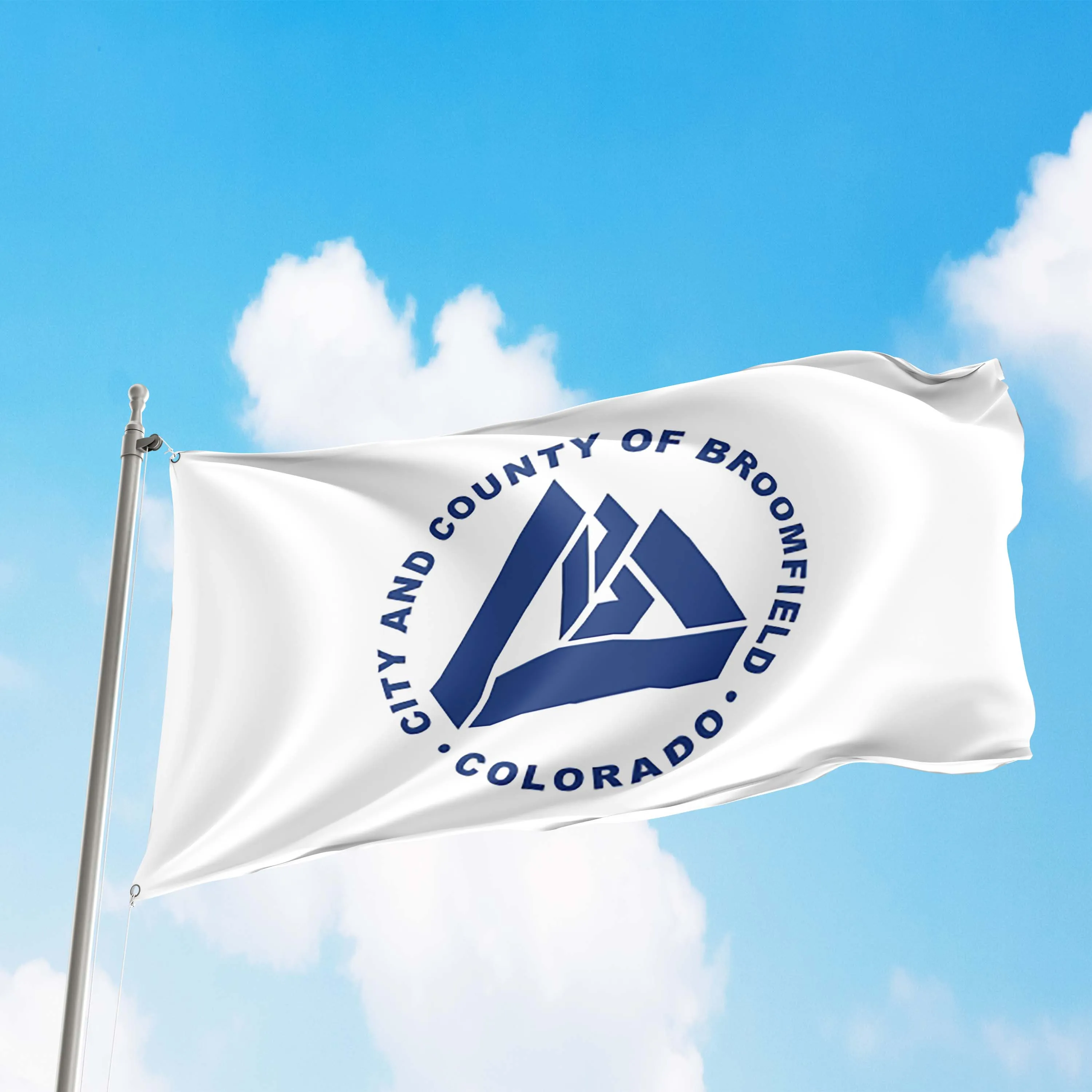 City and County Broomfield Colorado State USA United States of America Flag Banner