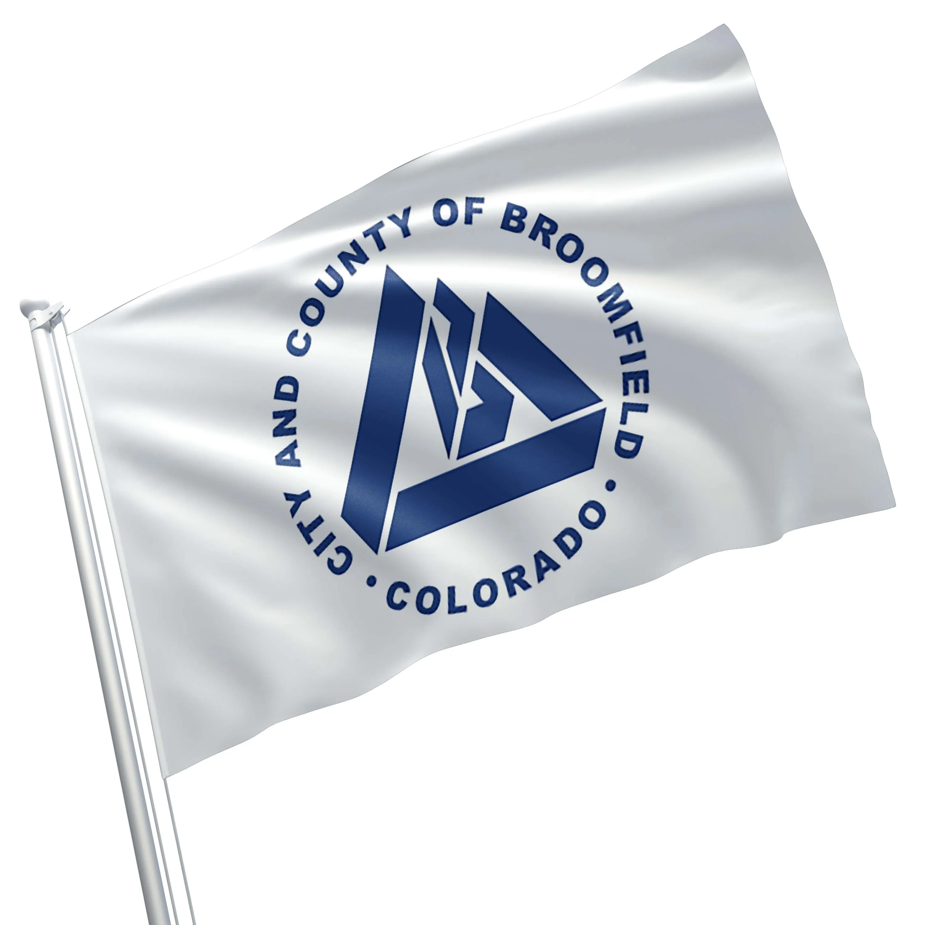 City and County Broomfield Colorado State USA United States of America Flag Banner