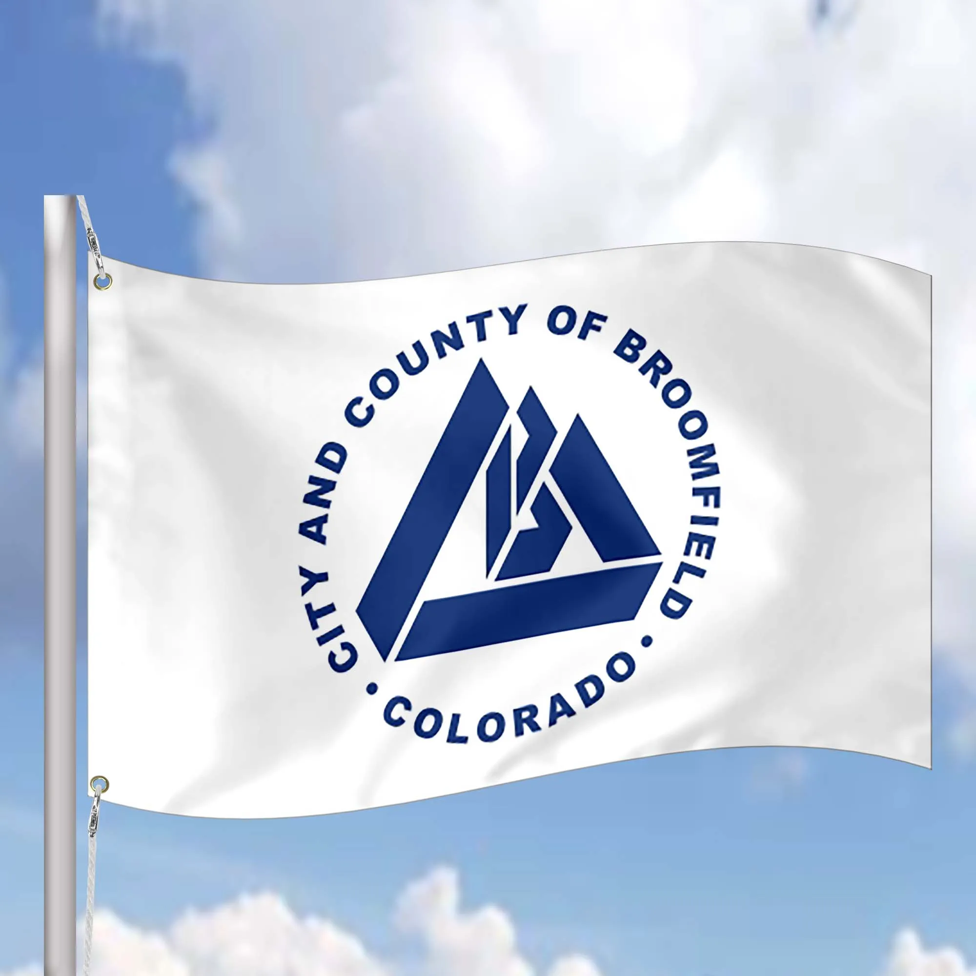 City and County Broomfield Colorado State USA United States of America Flag Banner
