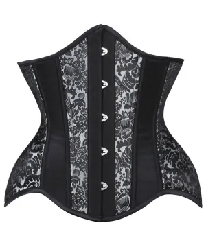 Clelia Curvy Waist Training Silver Underbust Corset