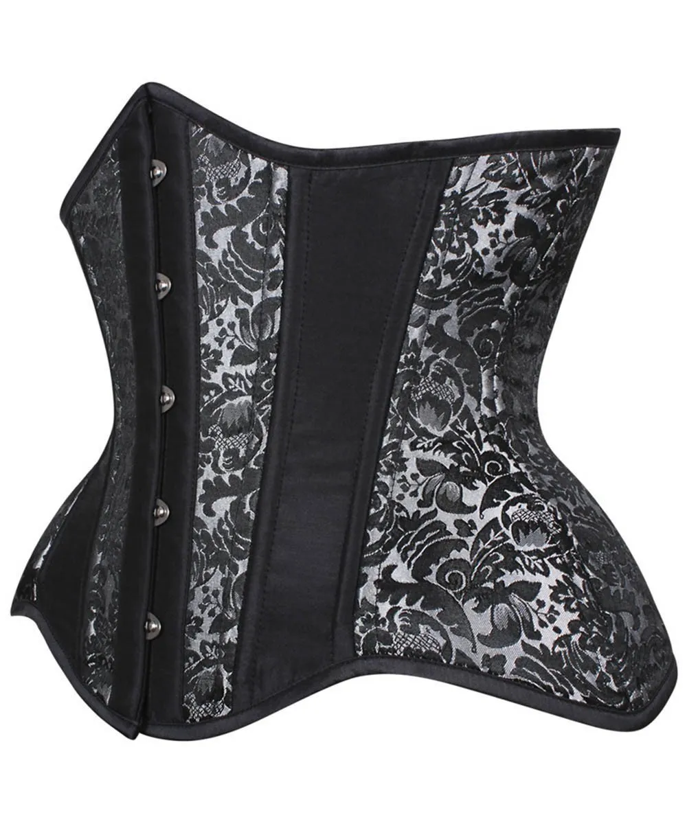 Clelia Curvy Waist Training Silver Underbust Corset