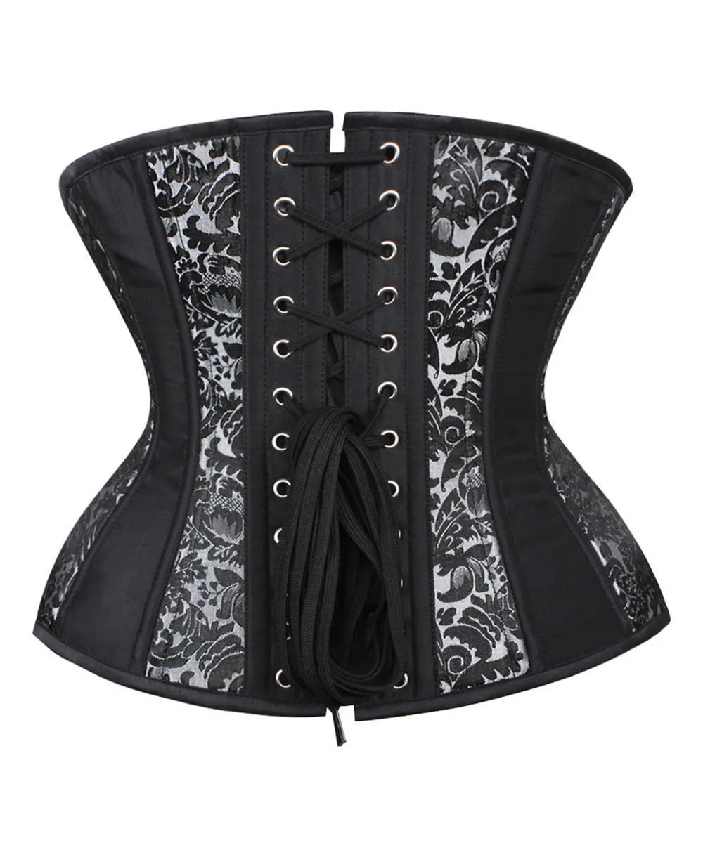 Clelia Curvy Waist Training Silver Underbust Corset