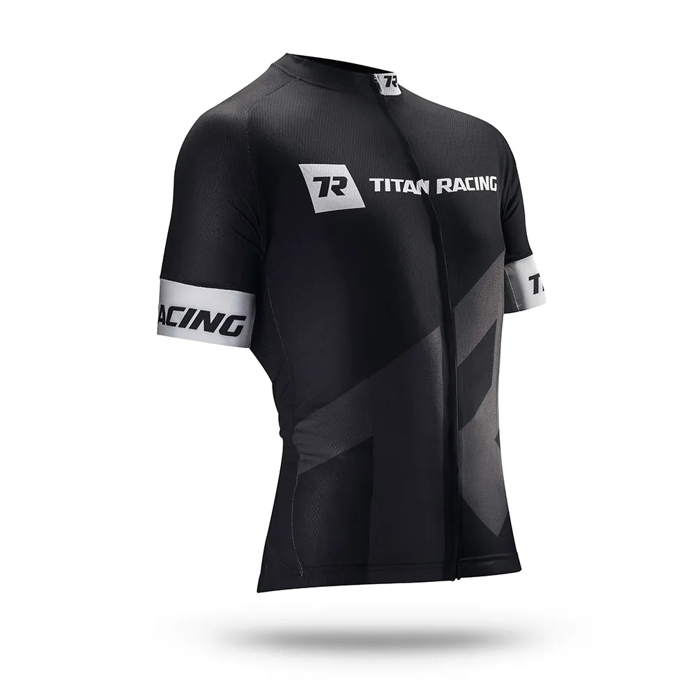 CLUB KIT MENS CYCLE SHIRT BLK/WHT - TITAN RACING