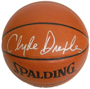 Clyde Drexler Signed Spalding NBA Indoor/Outdoor Basketball