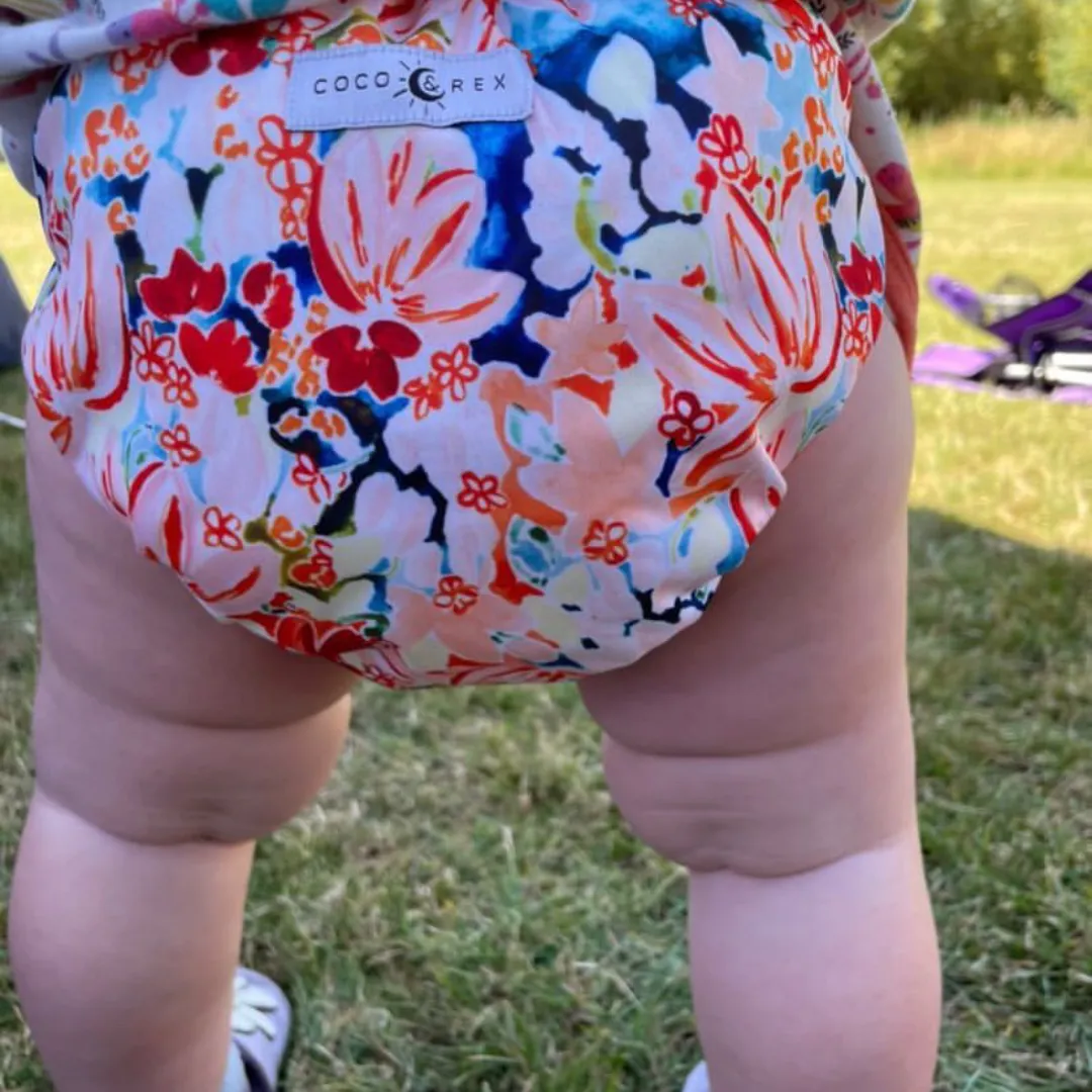 Coco & Rex Pocket Nappy - Floral Blues