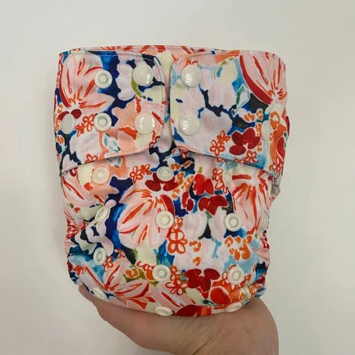 Coco & Rex Pocket Nappy - Floral Blues