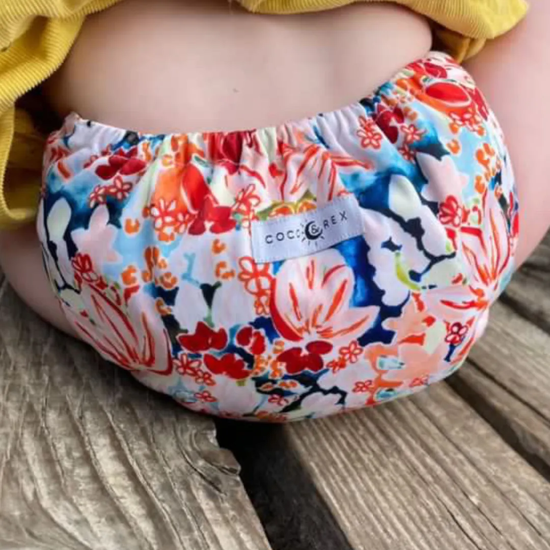 Coco & Rex Pocket Nappy - Floral Blues