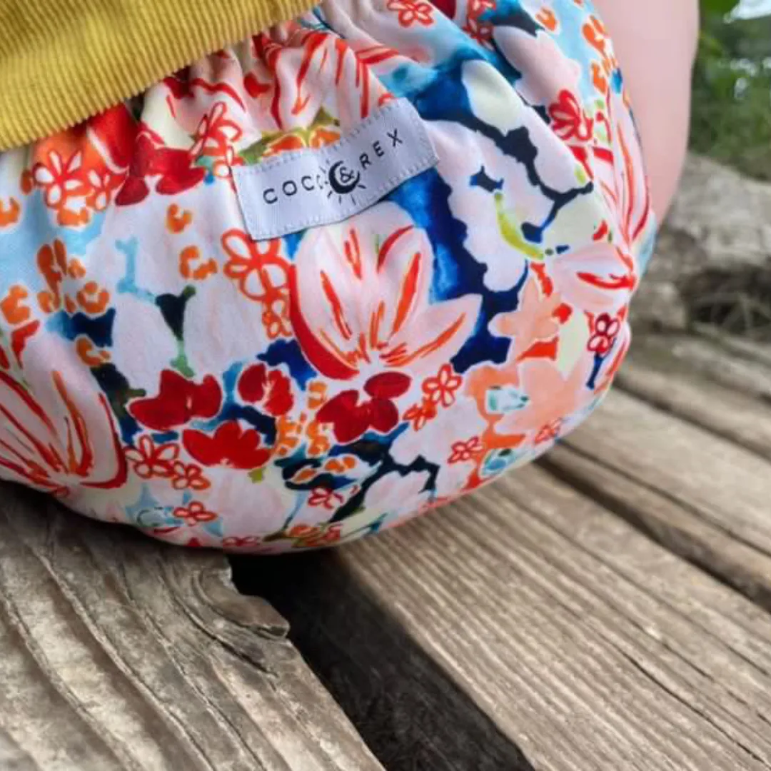 Coco & Rex Pocket Nappy - Floral Blues