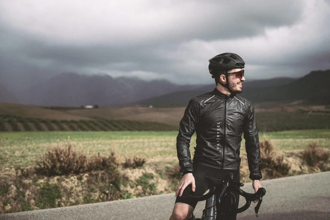 Coupe Pluie vélo route manches longues homme - Racer Ultralight Noir