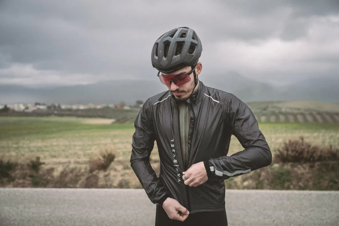 Coupe Pluie vélo route manches longues homme - Racer Ultralight Noir
