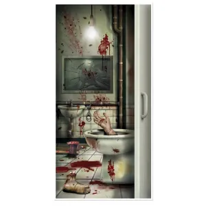 Creepy Crapper Restroom Door Cover