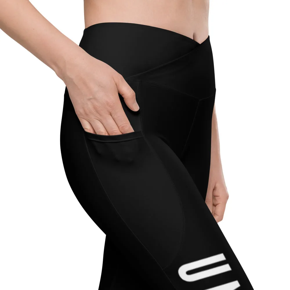 Crossover leggings with pockets