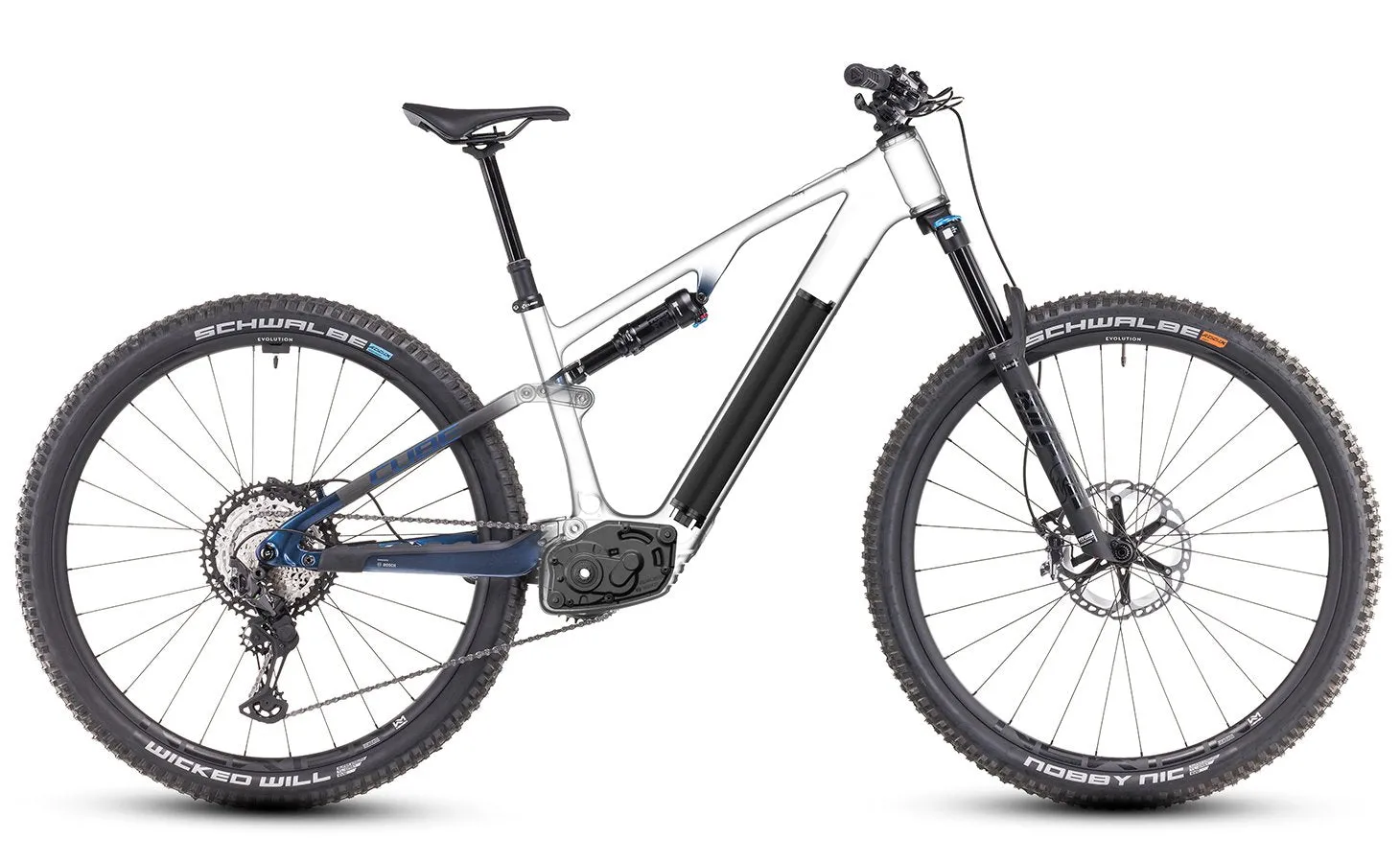 Cube AMS Hybrid One44 C:68X SLX 400X Electric Mountain Bike 2024 - Cobalt