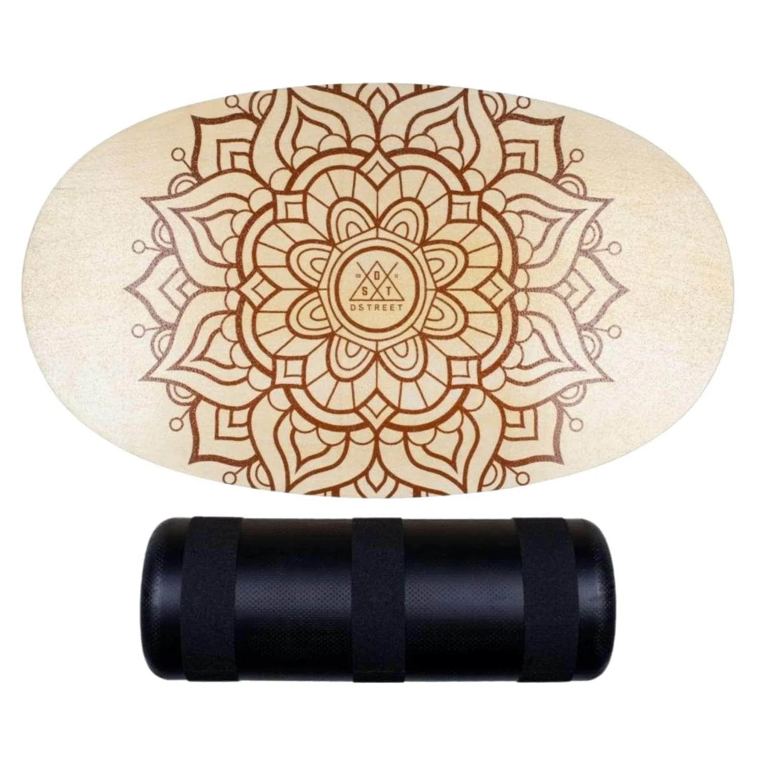 D-Street Mandala Balance Board Woodgrain 30in