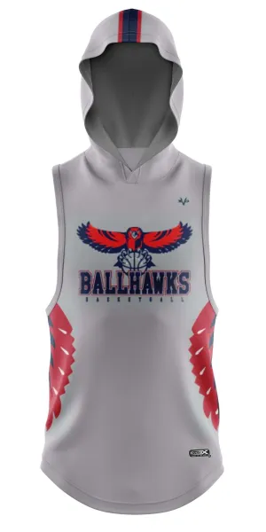 DAVINCI BALLHAWKS BASKETBALL Sublimated Sleeveless T-Shirt Hoodie