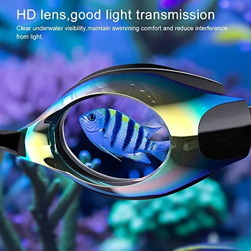 DEFUNX Shortsighted Swimming Goggles,UV Protection Swim Goggles with Prescription Lenses Leak-Proof Anti-Fog Myopia Goggles