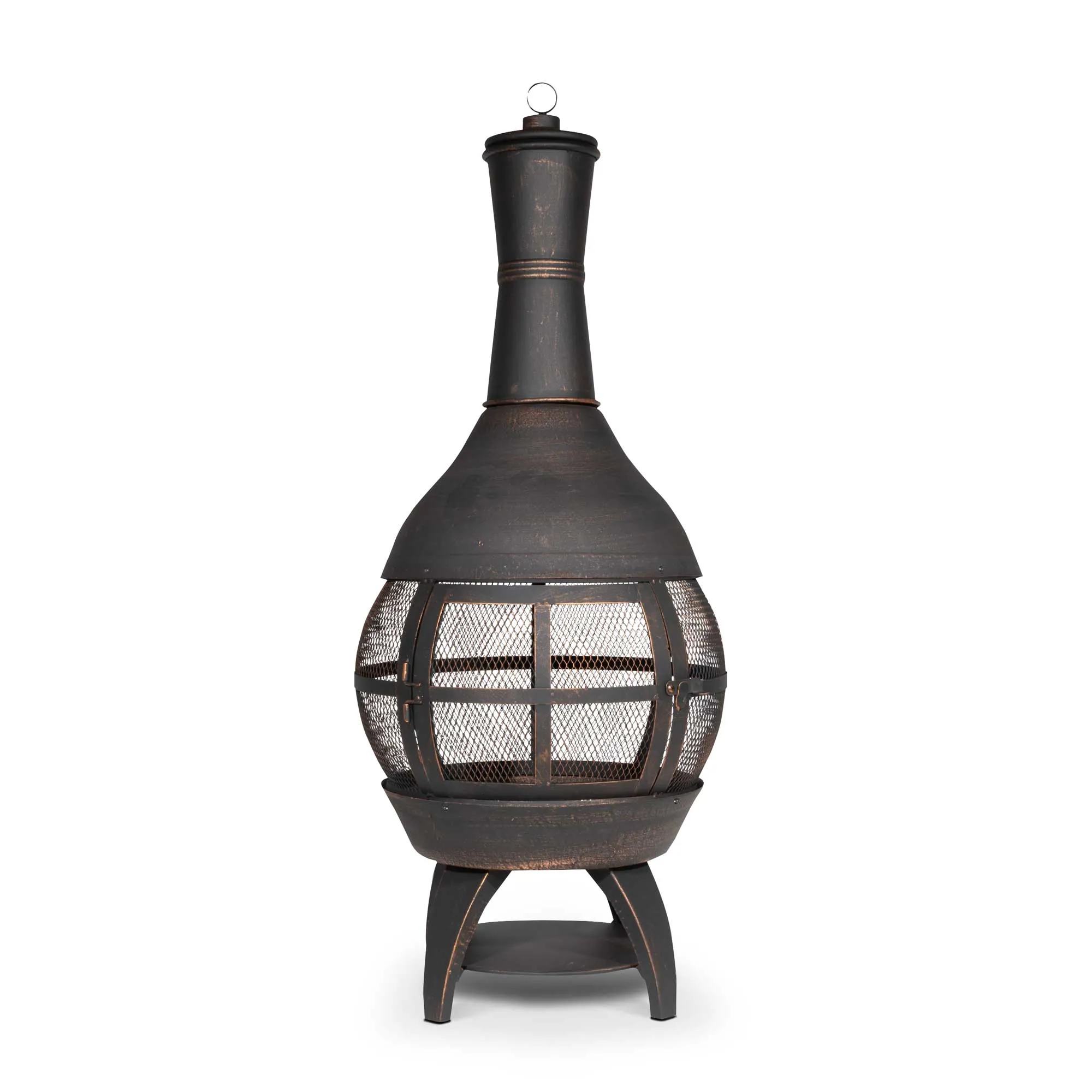 Deluxe 360° Chiminea/Fire Pit/Outdoor Heater - Antique Bronze Finish - DG112