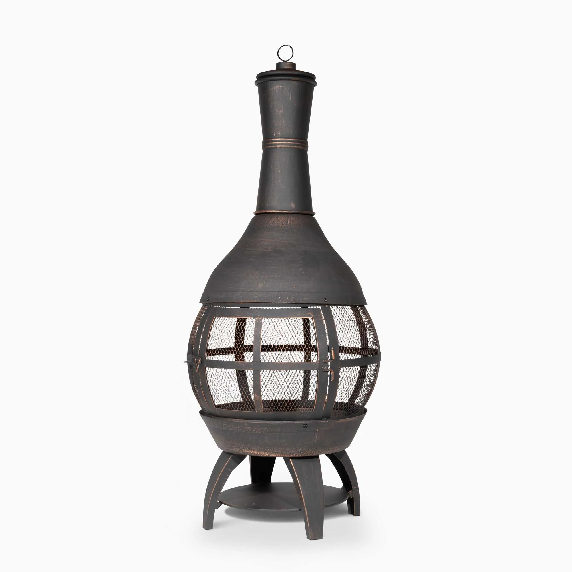 Deluxe 360° Chiminea/Fire Pit/Outdoor Heater - Antique Bronze Finish - DG112