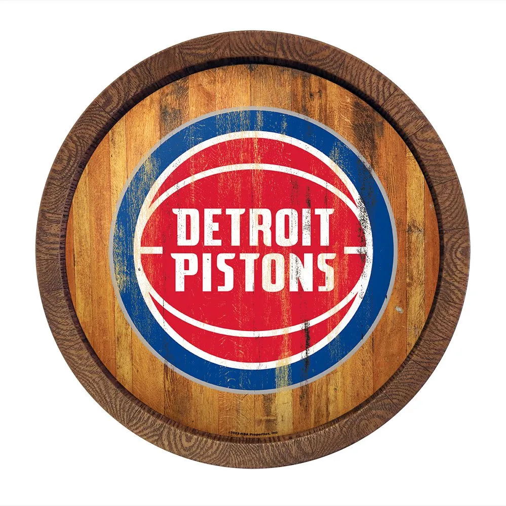 Detroit Pistons: "Faux" Barrel Top Sign