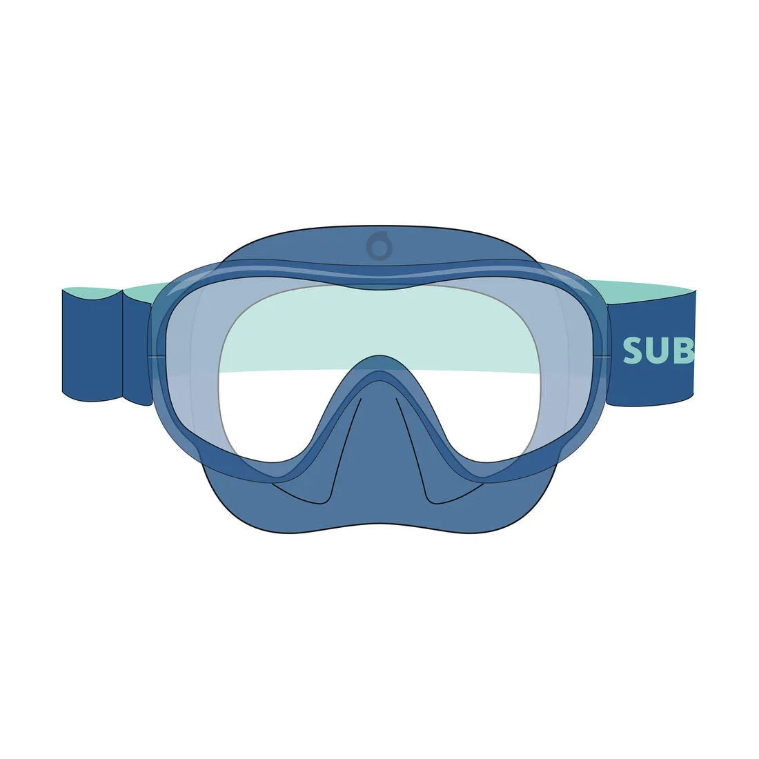 Diving mask 100 Comfort hazy