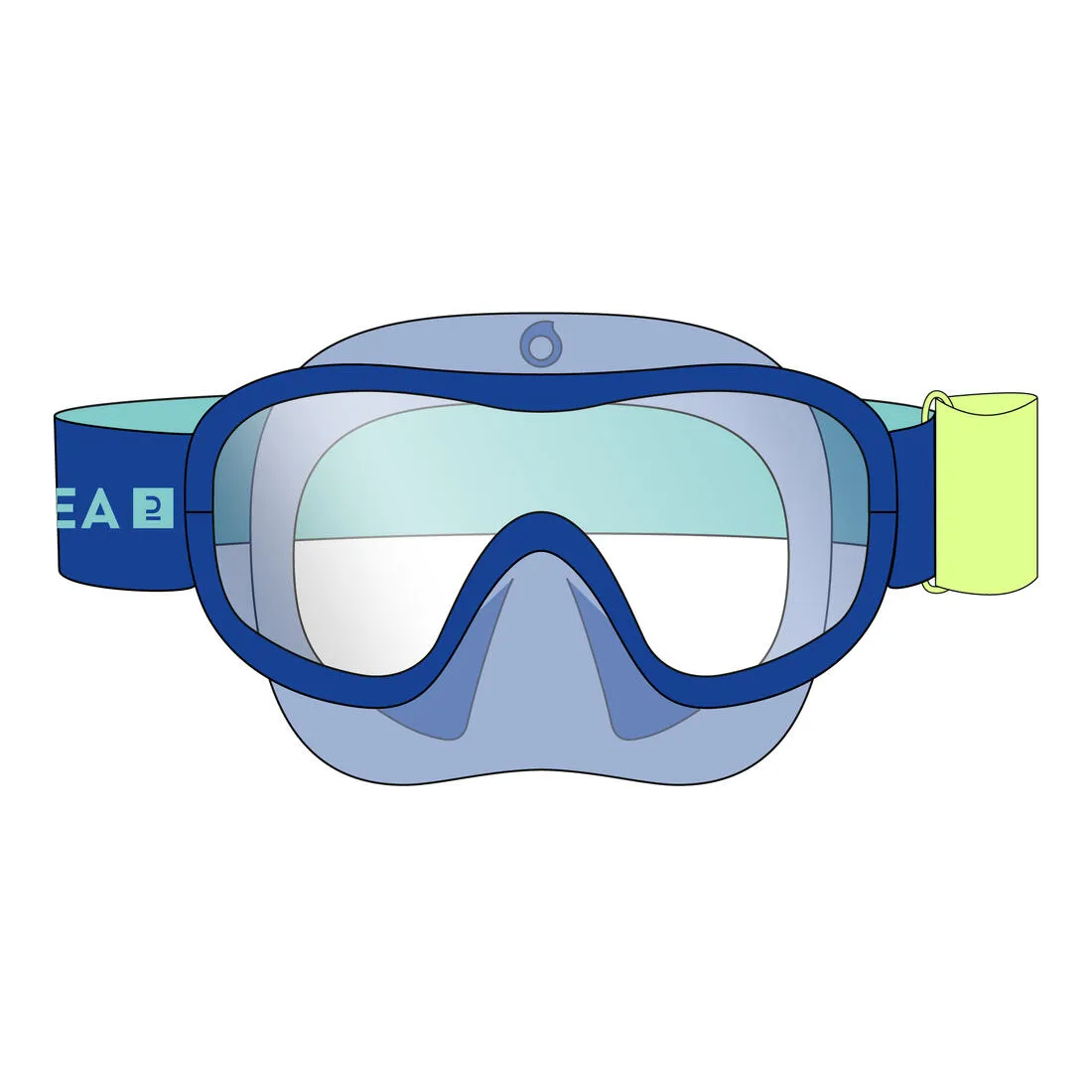 Diving mask 100 Comfort hazy