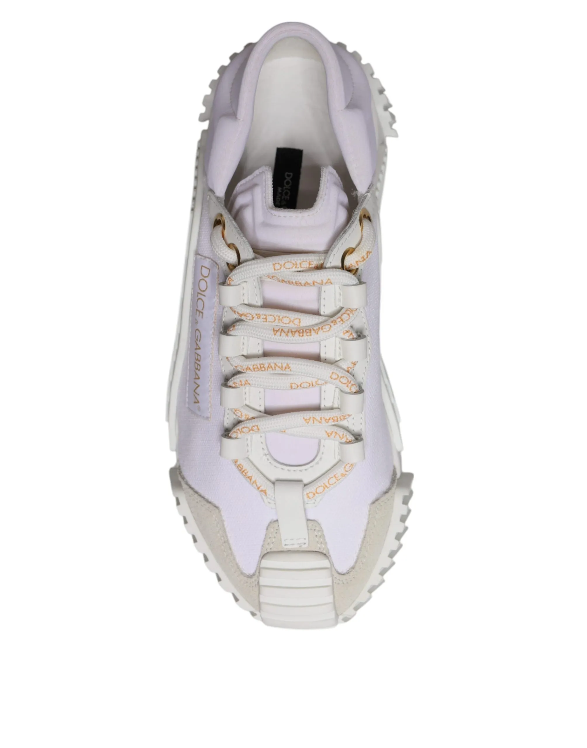 Dolce & Gabbana White Leather Low Top NS1 Sneakers Shoes