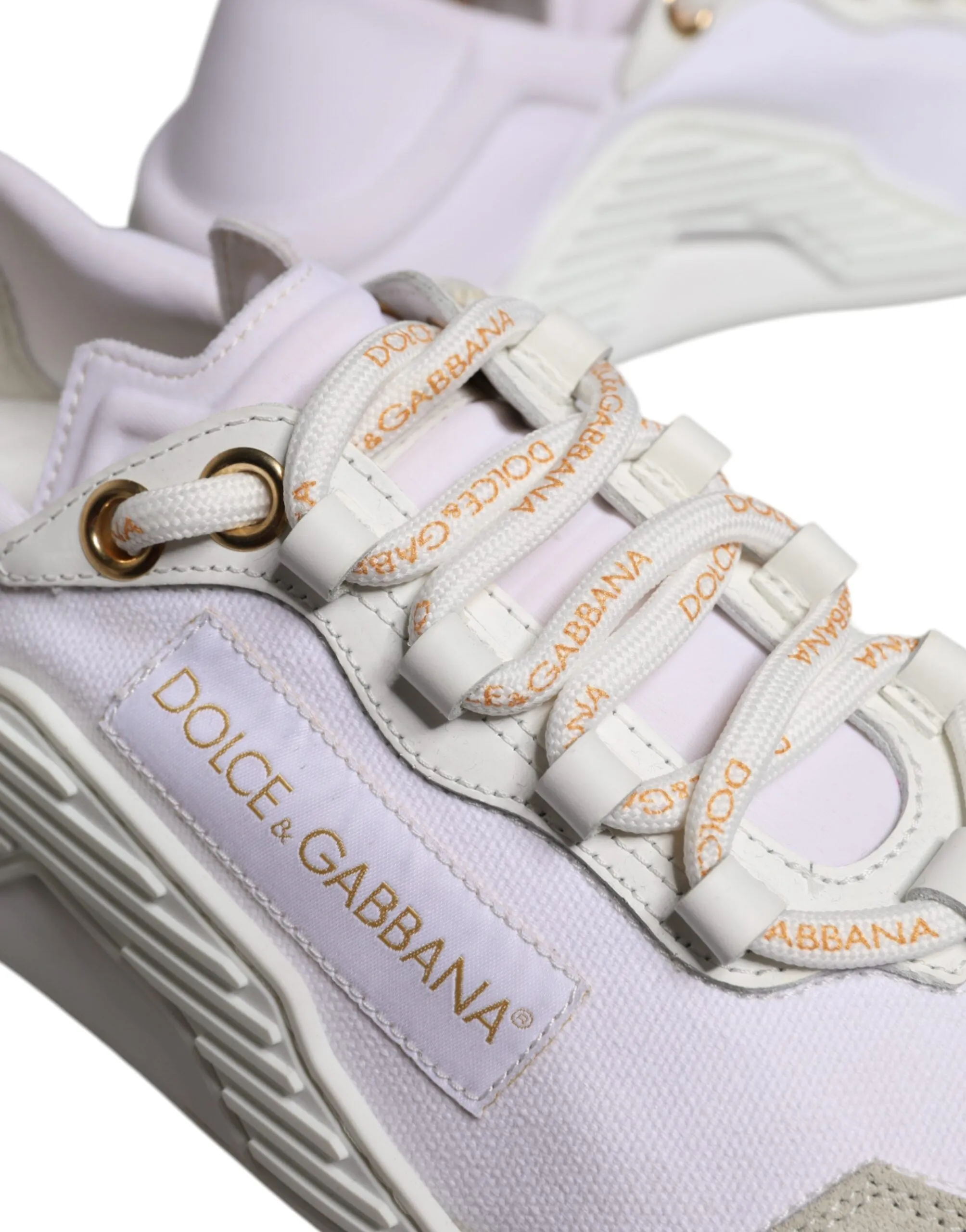 Dolce & Gabbana White Leather Low Top NS1 Sneakers Shoes