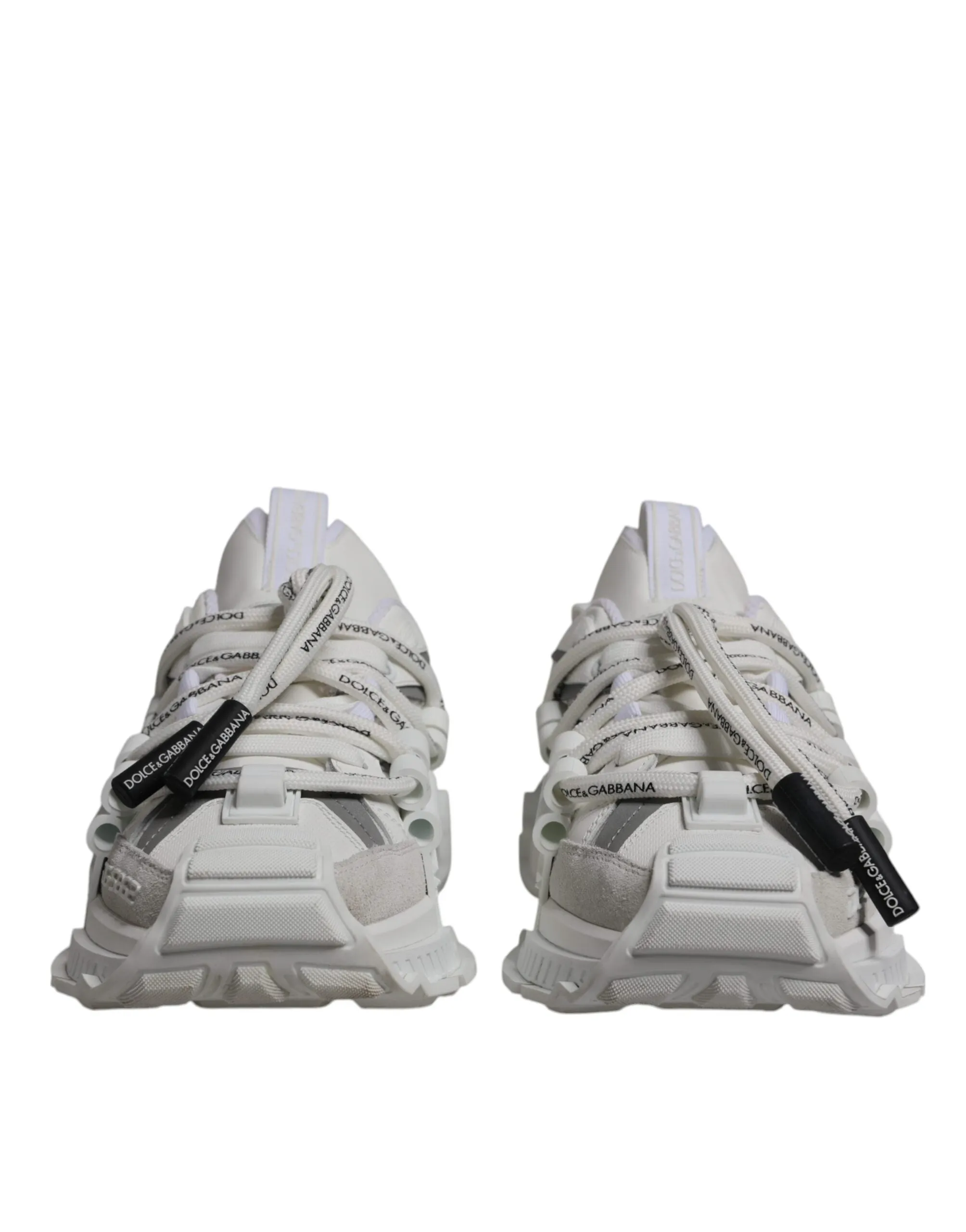 Dolce & Gabbana White Nylon Low Top Space Men Sneakers Shoes