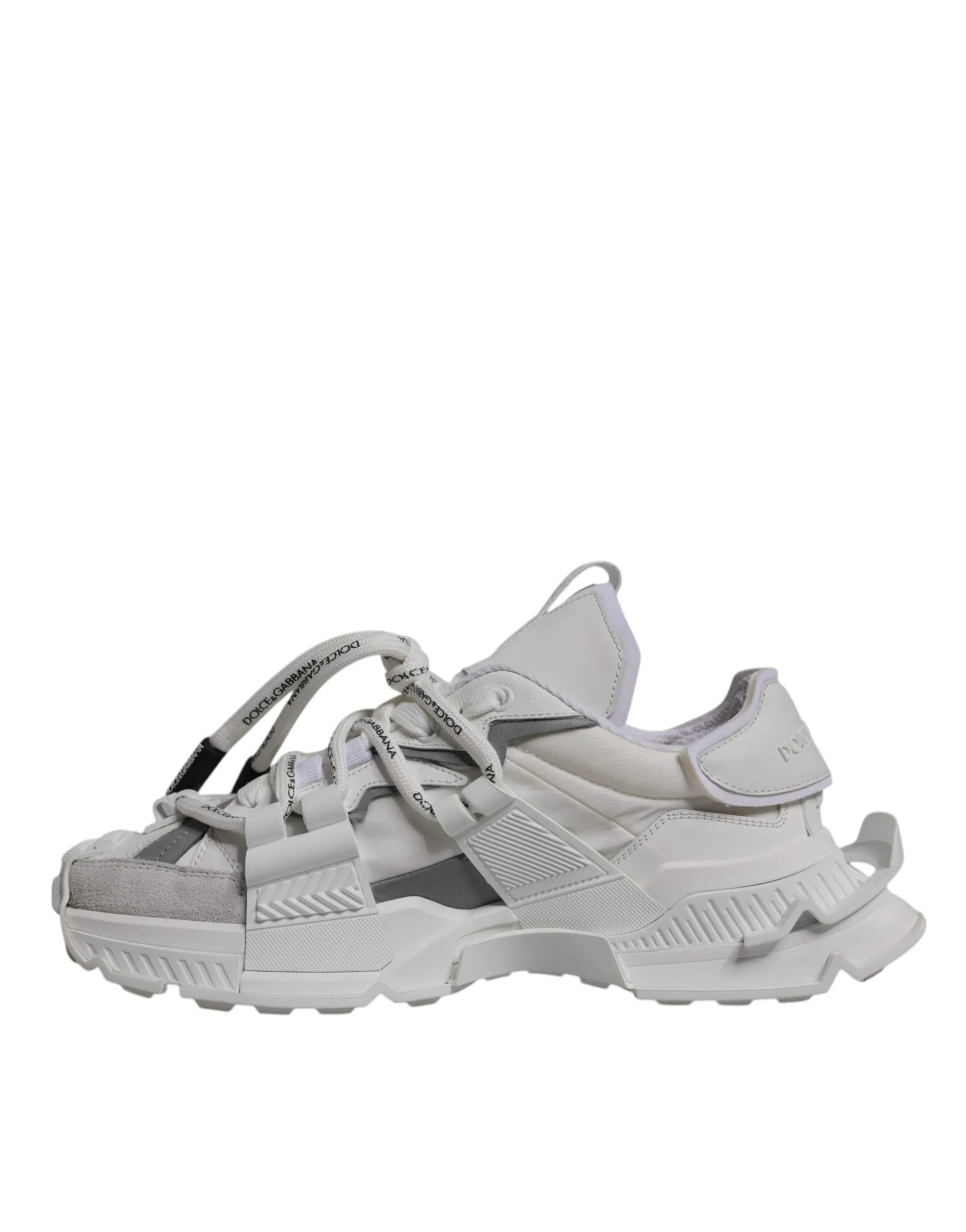 Dolce & Gabbana White Nylon Low Top Space Men Sneakers Shoes