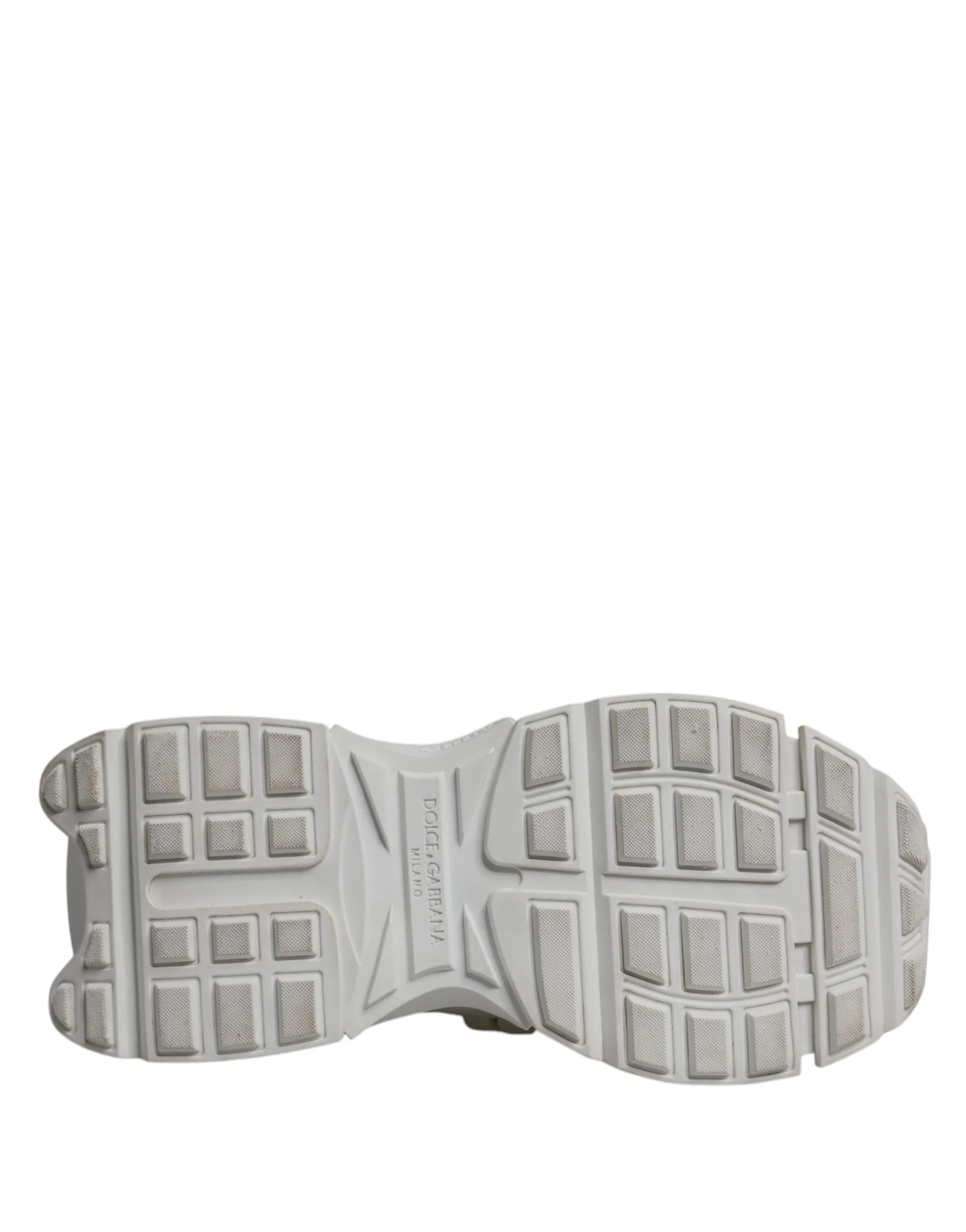 Dolce & Gabbana White Nylon Low Top Space Men Sneakers Shoes