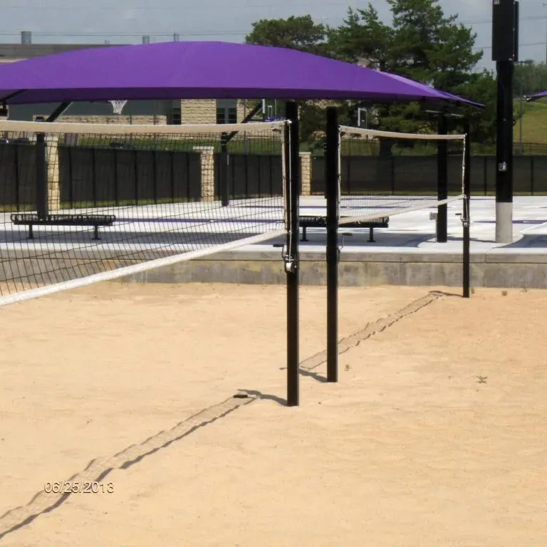 Douglas® VBS-3.5 SQ Outdoor Power Volleyball System, 3.5″ SQ Steel, Black