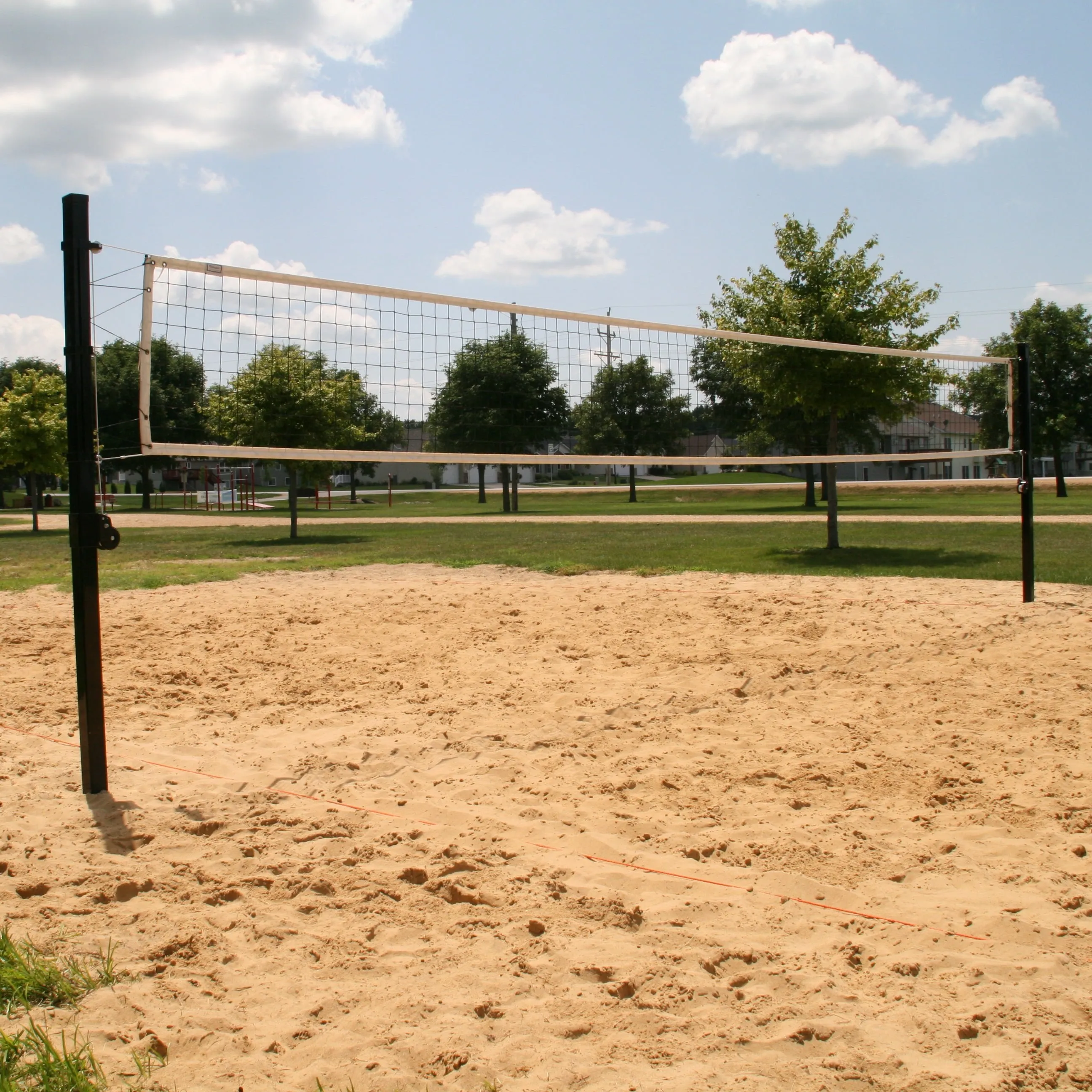 Douglas® VBS-3.5 SQ Outdoor Power Volleyball System, 3.5″ SQ Steel, Black