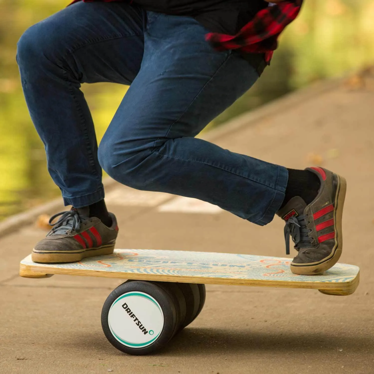 DriftSun Classic Balance Board Hardwood Balance Trainer with Roller