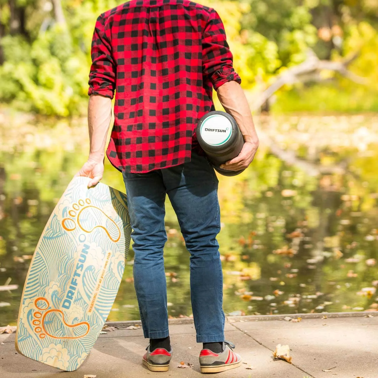 DriftSun Classic Balance Board Hardwood Balance Trainer with Roller