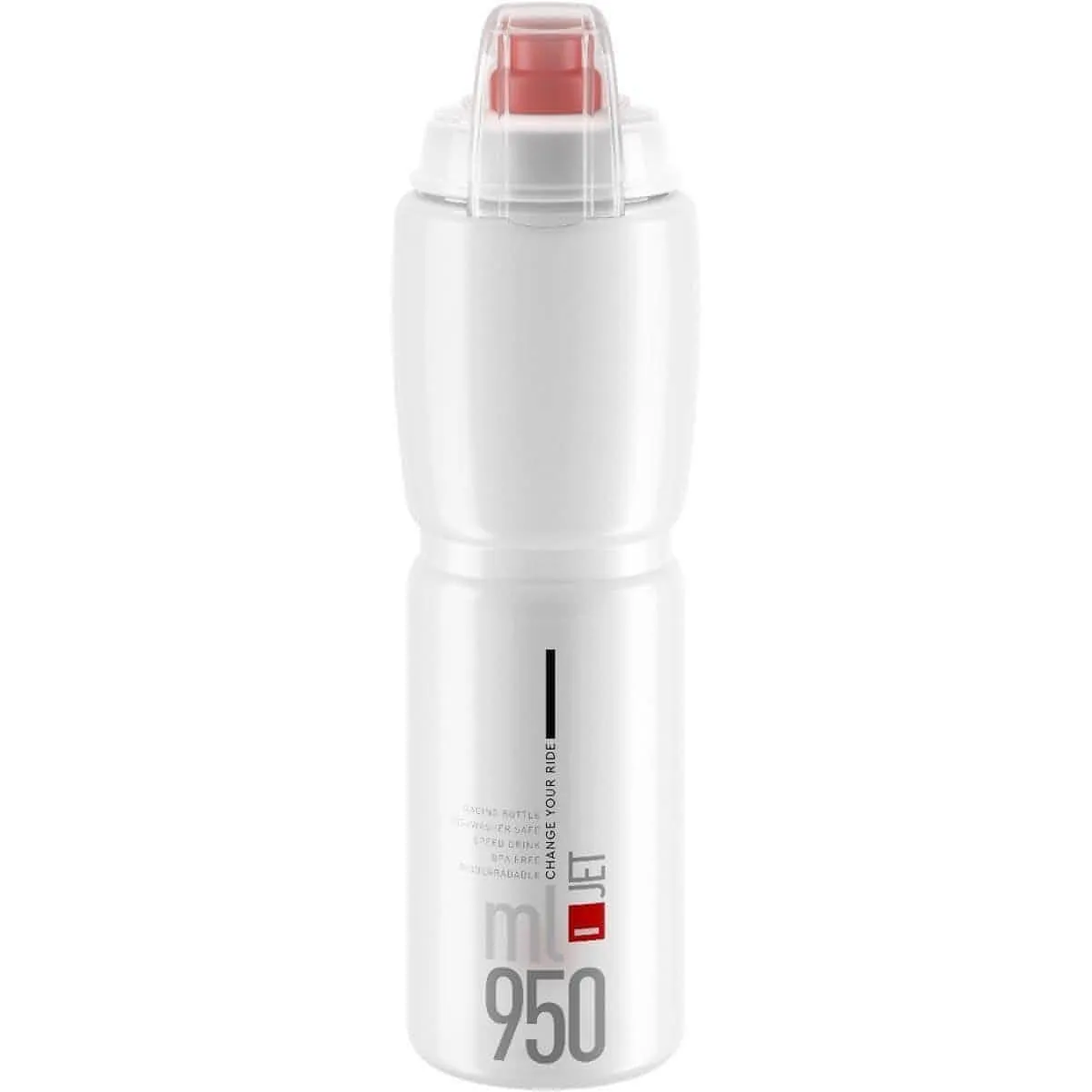 Elite Jet Biodegradable MTB 950ml Water Bottle - Clear