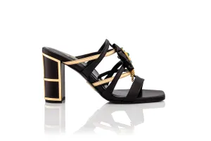 Empower Sandal (Black & Gold)