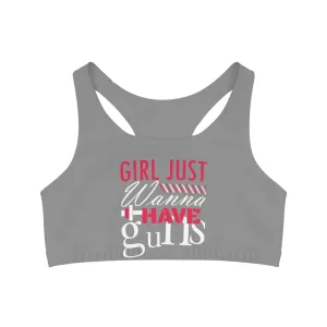 Empowering Seamless Sports Bra - "Girl Just Wanna Have Guts"
