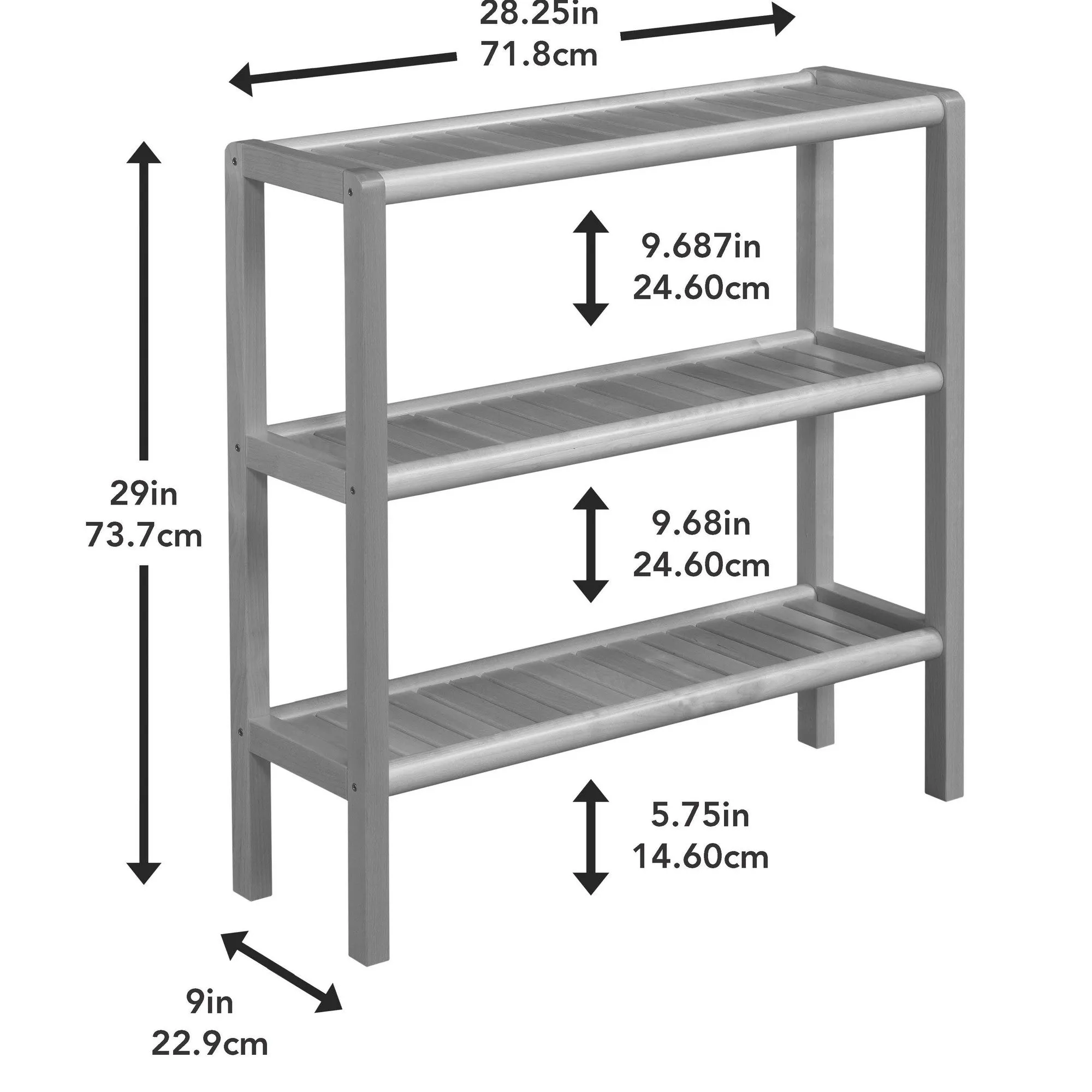 Espresso Brown Versatile Shoe Rack Shelving Unit