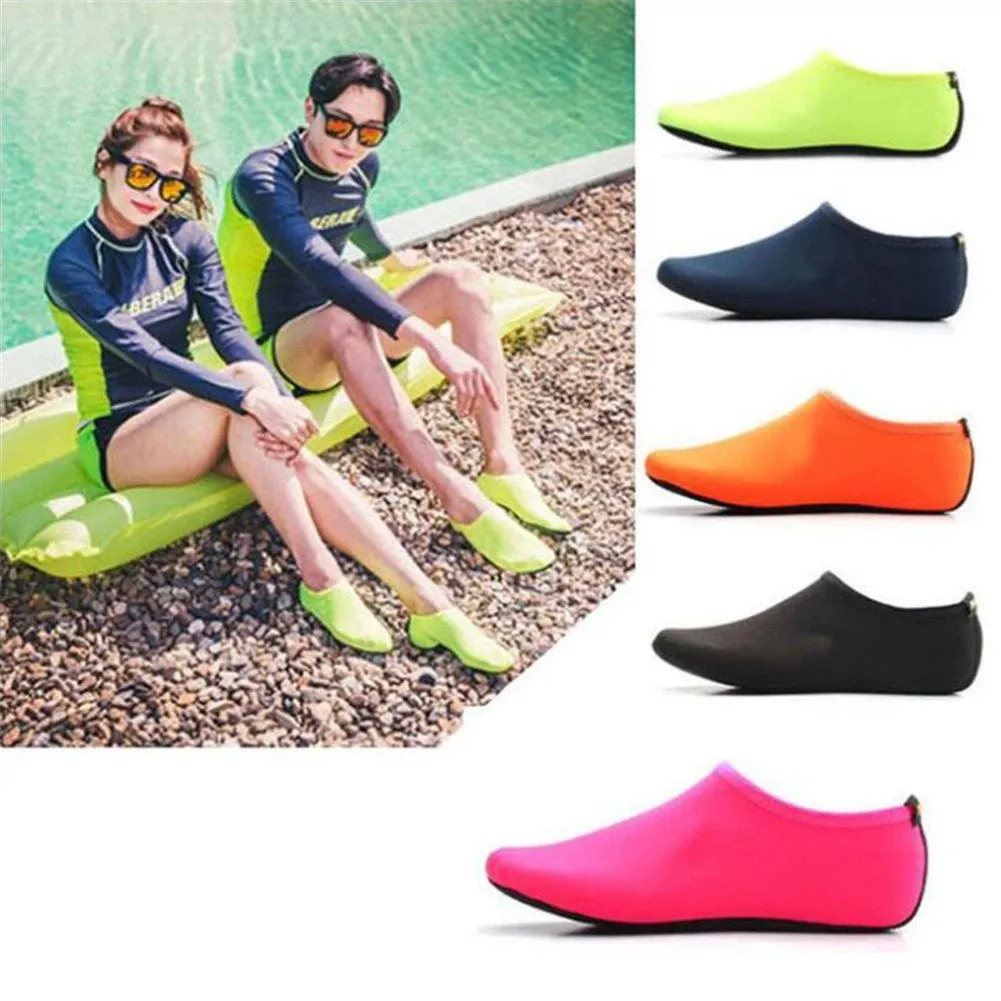 Fashion Barefoot Water Skin Shoes Anti-skid Socks Beach for Swim Surf Yoga Exercise black_M 38-39