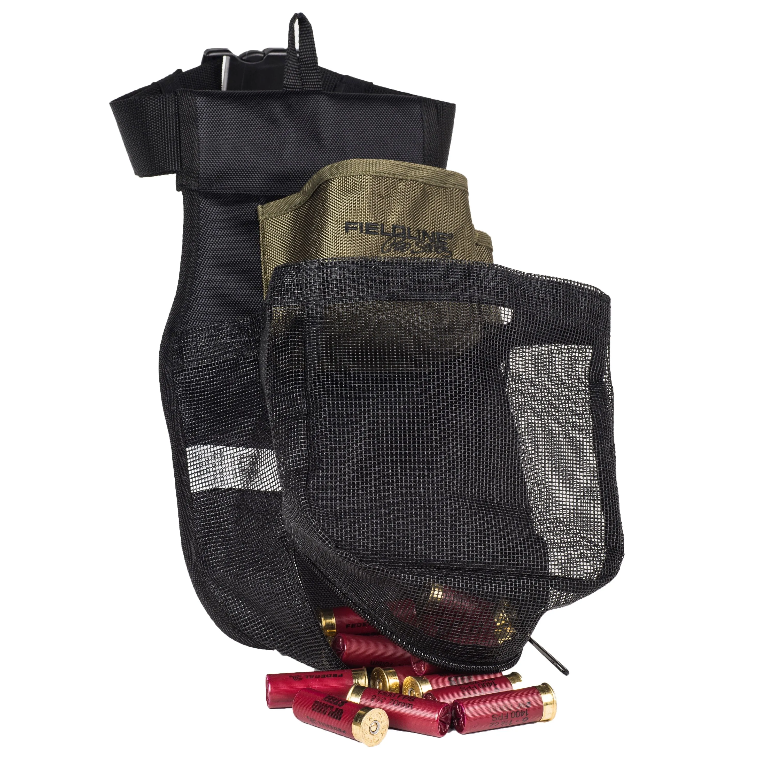 Fieldline Pro Series Large Trap Shooting Shell Pouch Ammo Holder, Black Green