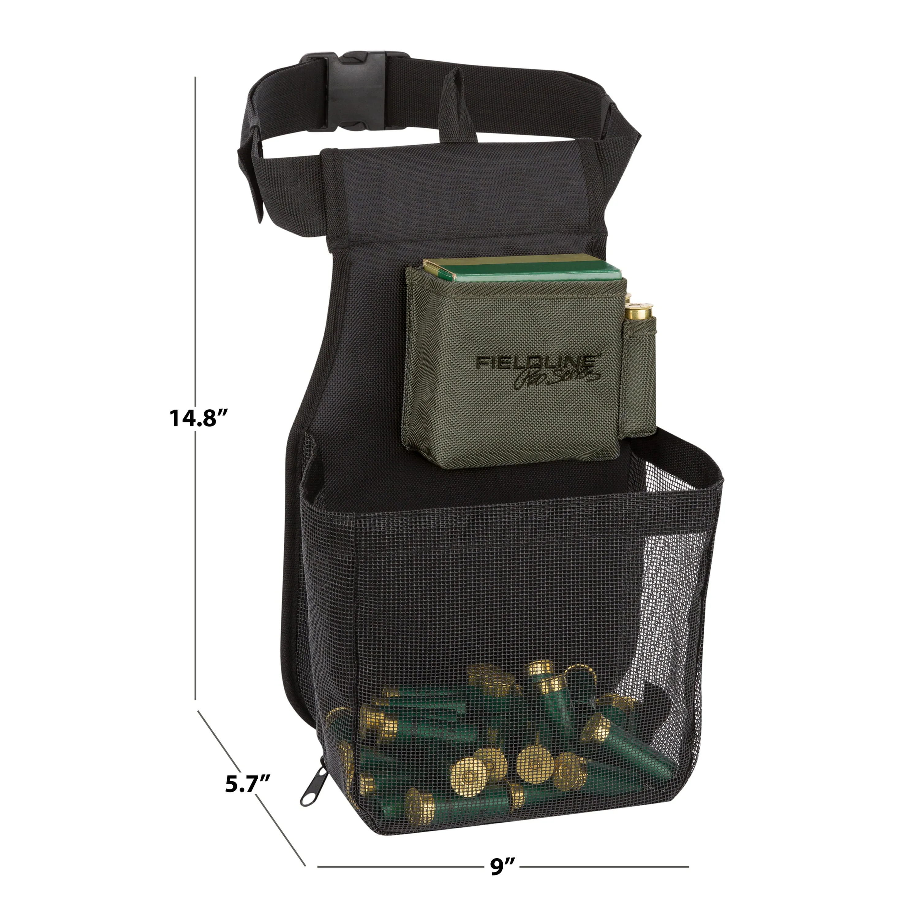 Fieldline Pro Series Large Trap Shooting Shell Pouch Ammo Holder, Black Green