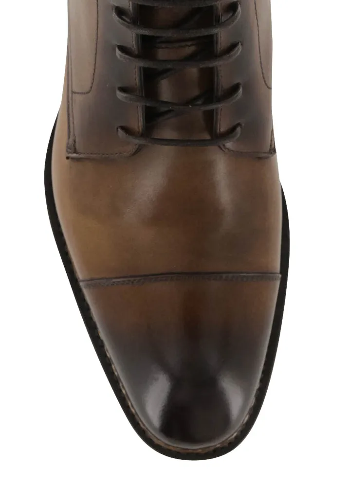Fiori Di Lusso Brown Cap Toe Boots