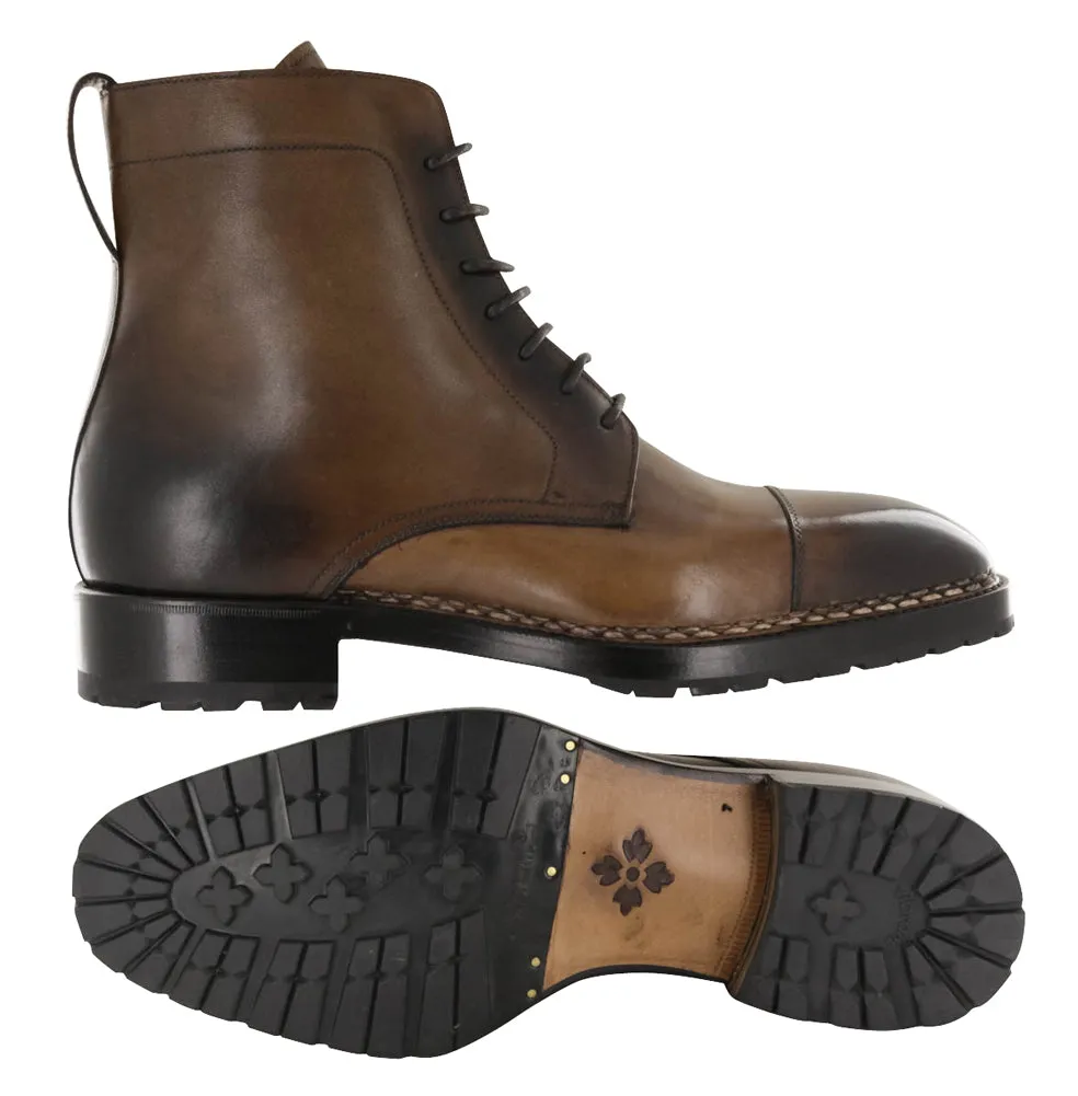 Fiori Di Lusso Brown Cap Toe Boots