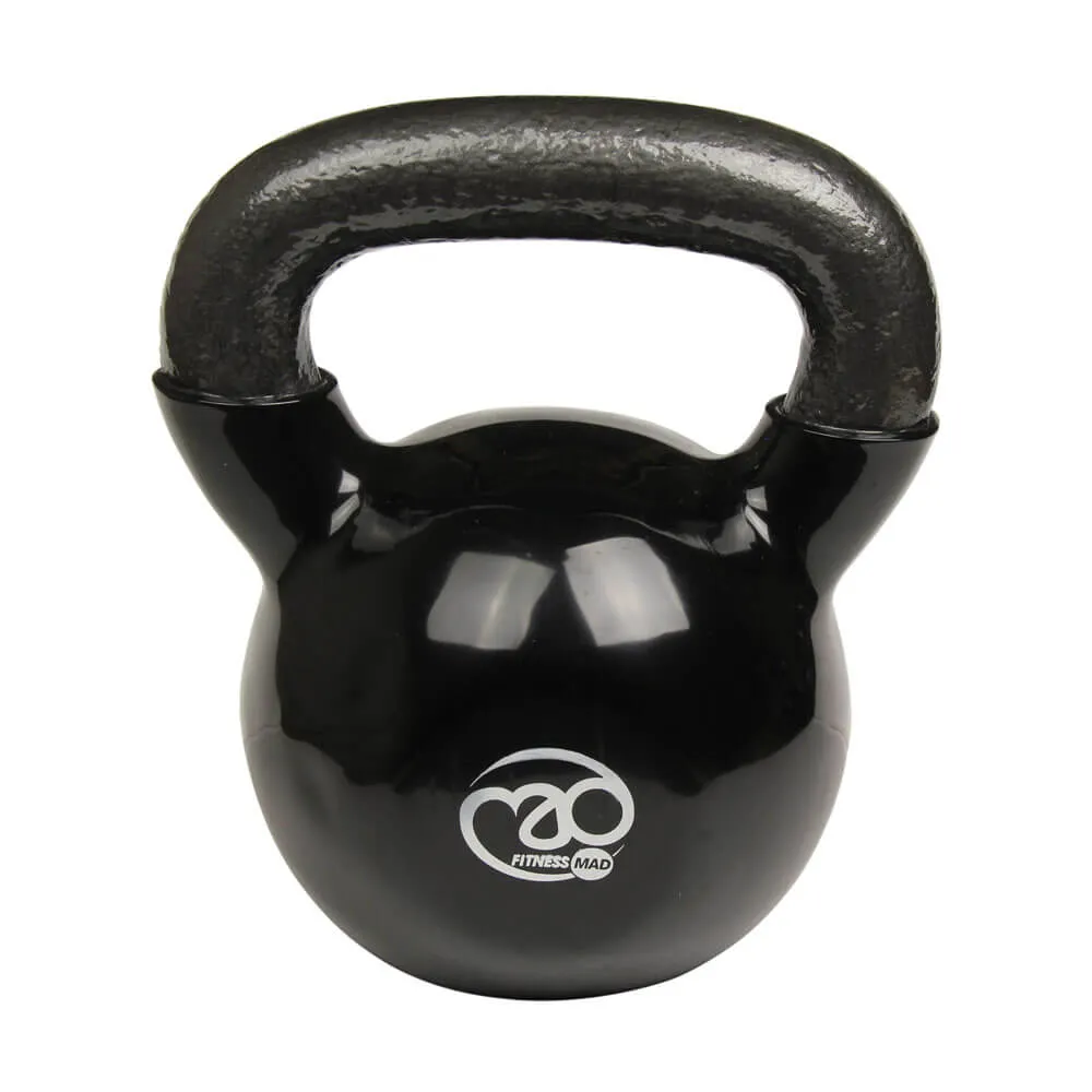 Fitness Mad 4kg Cast Iron Kettlebell Black