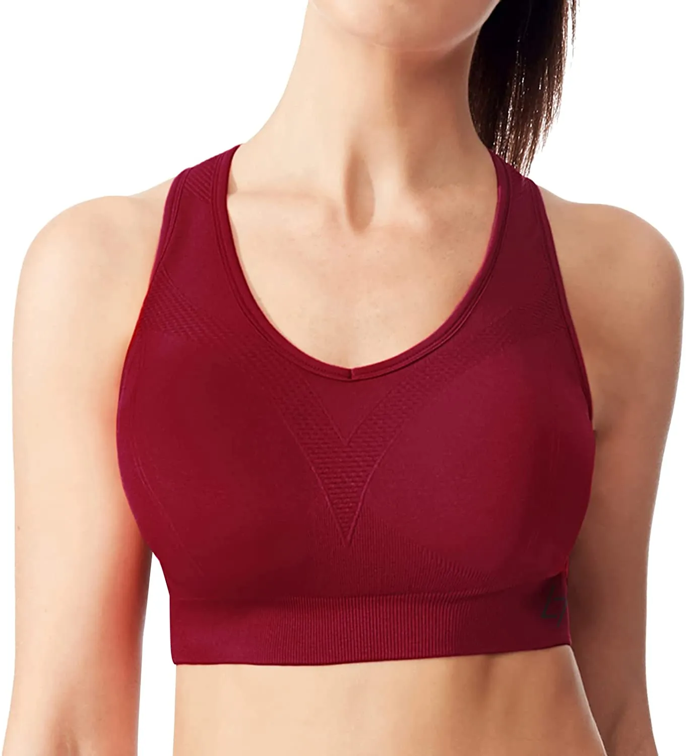 FITTIN Racerback Sports Bras for Women - Padded Seamless High Impact Support for Yoga Gym Workout Fitness