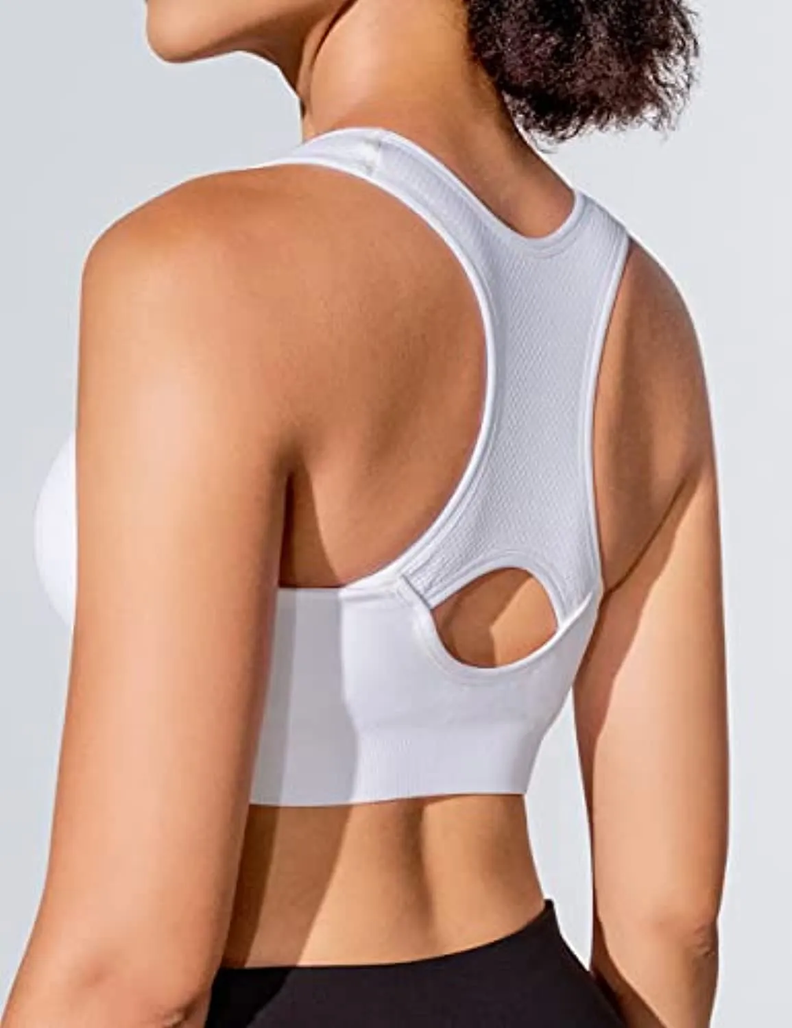 FITTIN Racerback Sports Bras for Women - Padded Seamless High Impact Support for Yoga Gym Workout Fitness