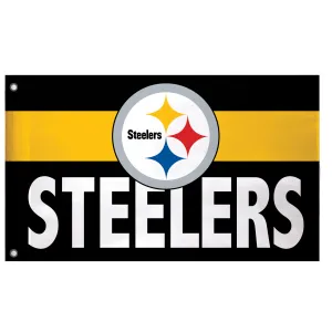 Flag, DS Burlap, Estate, Pittsburgh Steelers,17nb3824